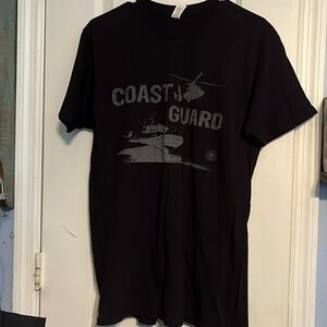 BAYSIDE size Medium black Coast Guard tee. NWOT